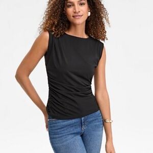House of Harlow 1960 Black Ruched Tank Top